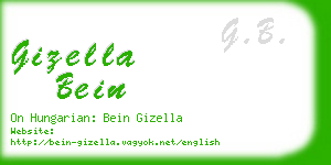 gizella bein business card